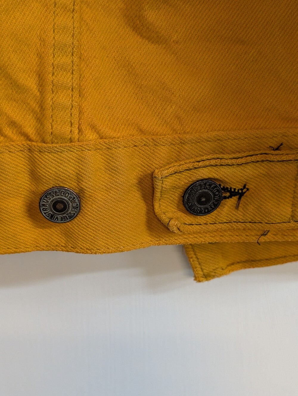 Vintage 70's Levi's Orange Denim Jacket Model 70505 O217 - Picture 10 of 11